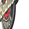 The Badass Garage Embossed Shaped Metal Wall Sign - 18.5" x 13.5"